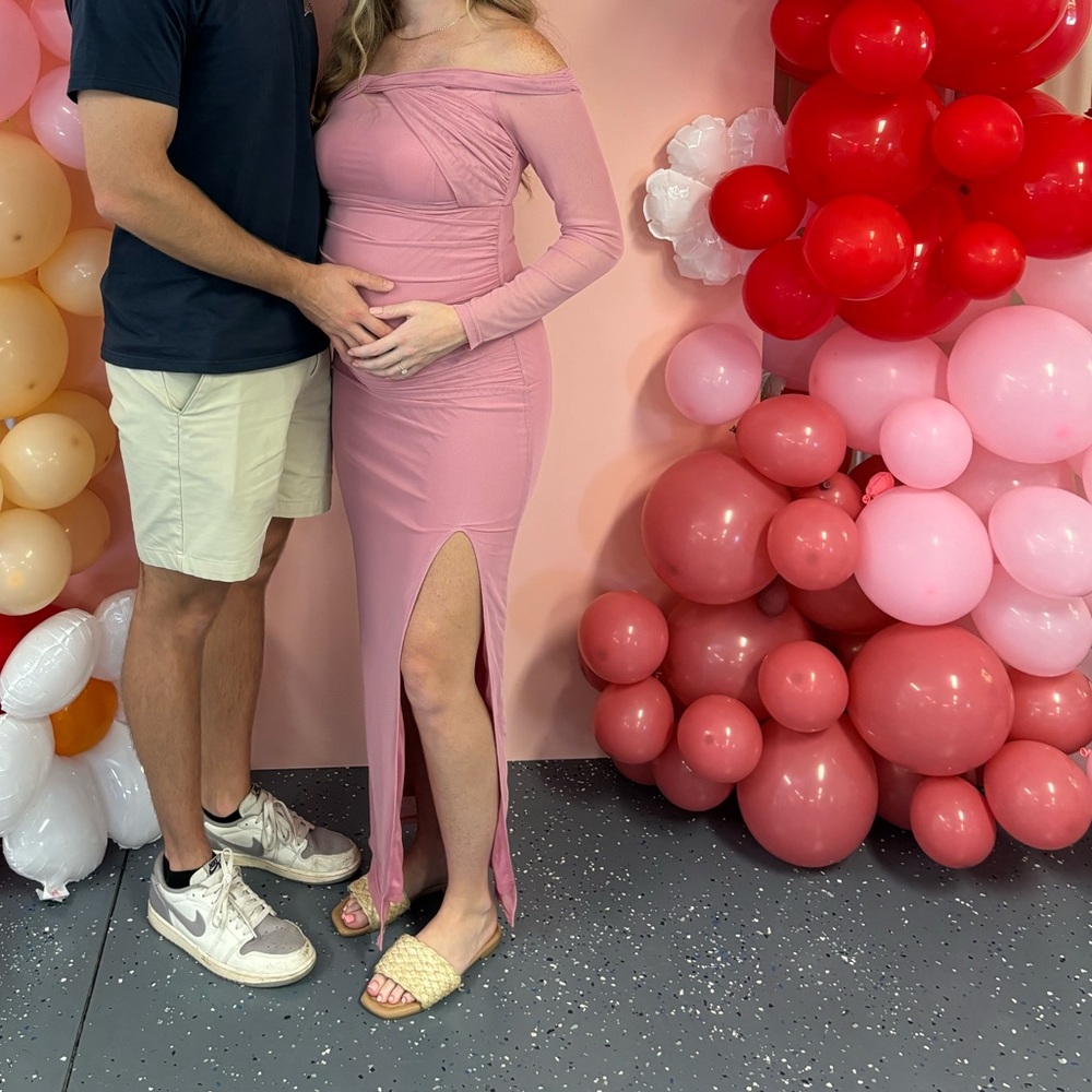 Elegant Pink Off-Shoulder Dress
